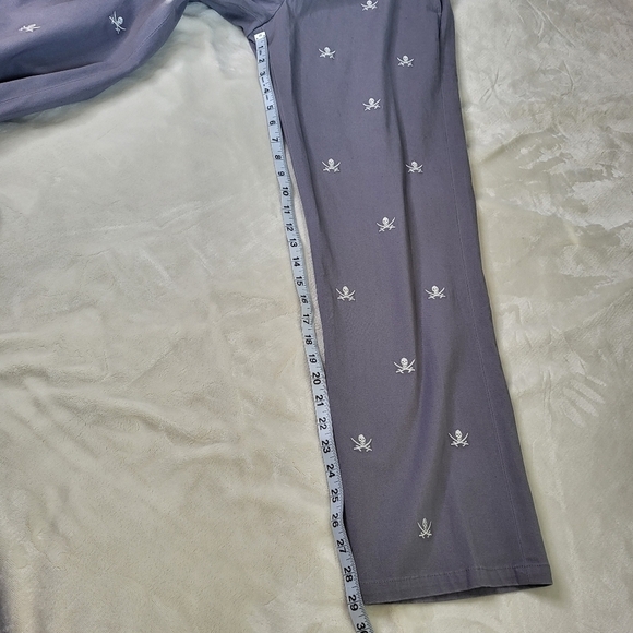 Castaway Nantucket Island Pirate Skull Pants. 34"×29" Grey and White - Picture 12 of 12